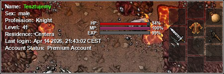 Signature for player Tesztujemy